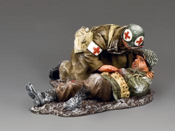 Image of Seriously Wounded Set--two figures on single base--RETIRED.