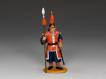 Image of Standing Imperial Chinese Guard with Spear--single figure--RETIRED.