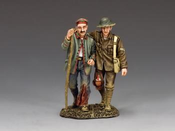 Back from the Front--British Tommy and German Prisoner--two figures on single base--RETIRED. #32737