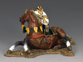 Image of The Fallen Knight--single German knight casualty and horse--RETIRED--LAST TWO!!