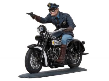 Motor Cop Shooting,  Gangland America--single policeman figure on motorcycle--RETIRED--LAST ONE!! Motor Cop Shooting,  Gangland America--single policeman figure on motorcycle--RETIRED--LAST ONE!! #32907