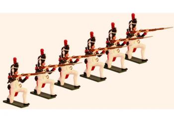 Image of Toy Soldiers Set French Grenadiers of the Guard Kneeling Firing Painted