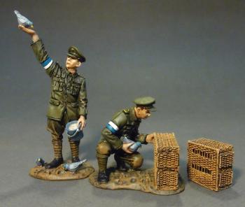Two Pigeon Handlers, Royal Engineers Signal Service (RESS), The Great War, 1914-1918--three pieces--RETIRED--LAST ONE!! Two Pigeon Handlers, Royal Engineers Signal Service (RESS), The Great War, 1914-1918--three pieces--RETIRED--LAST ONE!! #33349