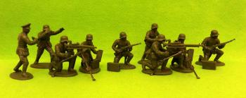 German Infantry Machine Gun Section (steel helmets)--9 plastic figures #33400