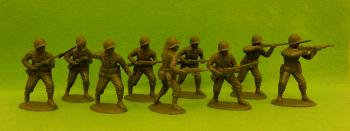 Image of American Infantry Rifles--Assault Section (Netted Helmets)--nine plastic figures