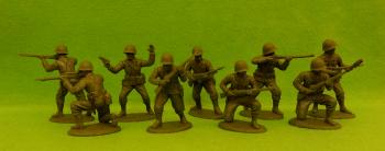 Image of American Infantry Rifles--Defense Section (Netted Helmets)--nine plastic figures
