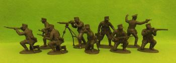 German Infantry (in Field Grey) Rifles--Defense Section (Field Caps)--9 plastic figures #33409