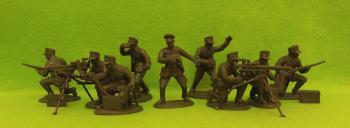 German Infantry Machine Gun Section (Field Caps)--9 plastic figures #33410