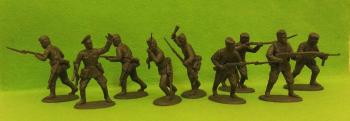 German Infantry Rifles--Assault Section (Side Caps)--9 plastic figures #33413