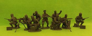 German Infantry Machine Gun Section (Side Caps)--9 plastic figures #33415