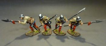 Four Yorkist Billmen, The Battle of Bosworth Field, 1485, The Wars of the Roses, 1455-1487--four figures #33502
