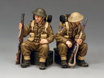 Truck Passenger--two Tommies seated on separate boxes--two figures--RETIRED--LAST TWO!! #0