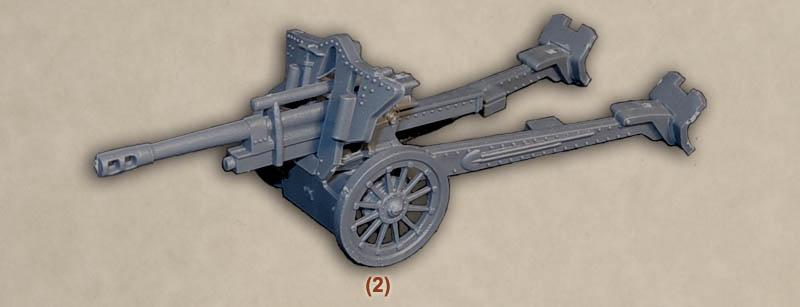 LeFH18 105mm Howitzer--Two Guns & eight crew--1:72 scale unpainted ...