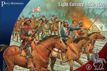 Light Cavalry, 1450-1500--twelve multipart unassembled 28mm hard plastic figures #33821