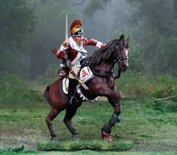 British 17th Dragoons Rearing Slashing--single mounted figure--RETIRED--LAST ONE!! #33914