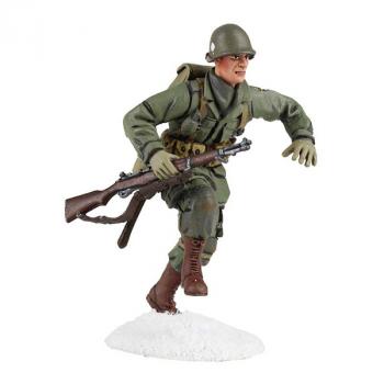 U.S. 101st Airborne Infantry Running with M-1 Garand No.1, Winter 1944-45--single figure #33981
