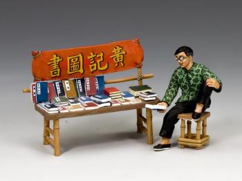 Second Hand Book Store--single vendor figure with book stand #34156
