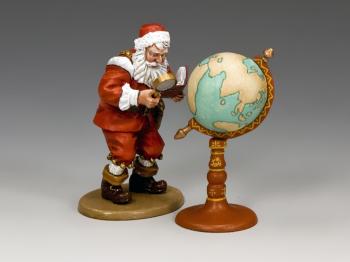 Image of Santa & His Globe--single figure and globe--RETIRED. LAST ONE! 