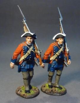 Image of Two Line Infantry Marching, 60th (Royal American), Regiment of Foot, The Raid on St. Francis, 1759--two figures
