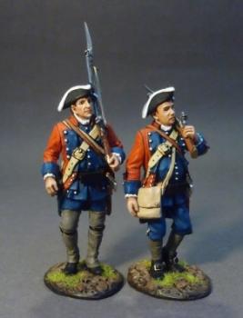 Image of Two Line Infantry Marching (set 2), 60th (Royal American), Regiment of Foot, The Raid on St. Francis, 1759--two figures