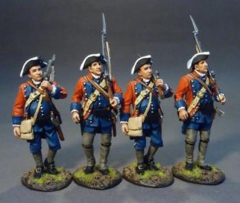 Image of Four Line Infantry Marching Set #2, 60th (Royal American), Regiment of Foot, The Raid on St. Francis, 1759--four figures