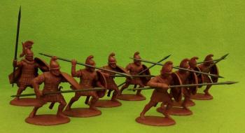 Hypaspists--1 Officer + 8 Soldiers, 4 in armor and 4 unarmored--9 models #34208