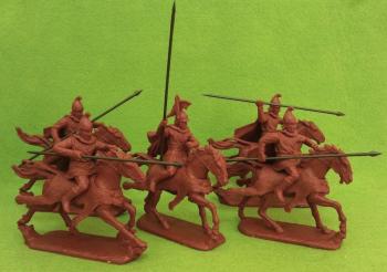 Prodromoi Cavalry--1 Officer + 4 Light Cavalrymen with lance--five mounted #34210