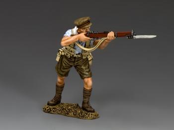 Advancing ANZAC Rifleman (blue/gray army shirt)--single figure--RETIRED. #34375