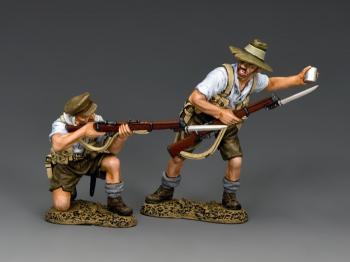 Covering Fire (blue/grey army shirt)--two figures--RETIRED. Covering Fire (blue/grey army shirt)--two figures--RETIRED. #34377