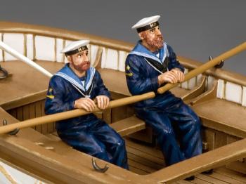 Royal Navy Oarsmen Rowing (bearded)--two figures--RETIRED. #34457