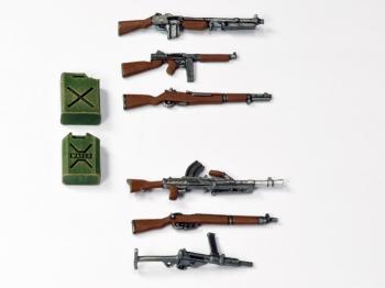 Allied Weapons Set--six weapons and two U.S. Jerry Cans #34845