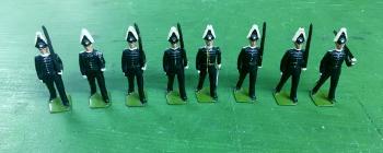 Svea Lifeguard, Ceremonial Dreww, marching at the slope, with Officer--RETIRED #35242