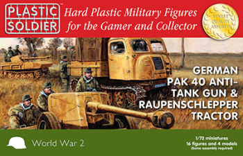 Image of 1/72nd German Pak 40 and Raupenschlepper tractor (Red Box)--THREE IN STOCK.