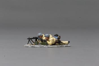 Image of Two FJ Gunners with an MG42 in the prone position (Winter)--two figures--RETIRED--LAST ONE!!