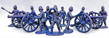 Zulu War British Artillery (Plain Sun Helmets)--nine figures & two artillery pieces #36136