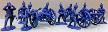 Zulu War British Artillery (Spiked Sun Helmets)--nine figures & two artillery pieces #36137