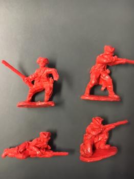 British Infantry at Culloden 1746 Set #2 or Revenue Men-four figures (molded in red) -- AWAITING RESTOCK! British Infantry at Culloden 1746 Set #2 or Revenue Men-four figures (molded in red) -- AWAITING RESTOCK! #36146