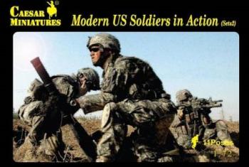 Image of Modern U.S. Soldiers in Action Set #2--19 figures in 11 poses--AWAITING RESTOCK.