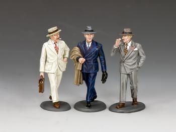 Image of Three City Gents--three figures--RETIRED-- ONE AVAILABLE! 