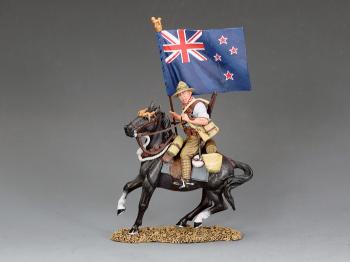 Image of Kiwi Flagbearer--single mounted New Zealand Mounted Rifleman figure--RETIRED.
