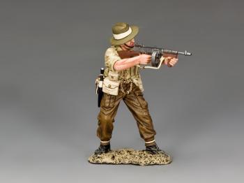 British/Gurkha Officer firing Tommy Gun--single figure--RETIRED. #36731