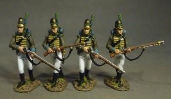 Four Advancing #1 (White Trousers), Portuguese 1st Cazadores, 1809--four figures #7