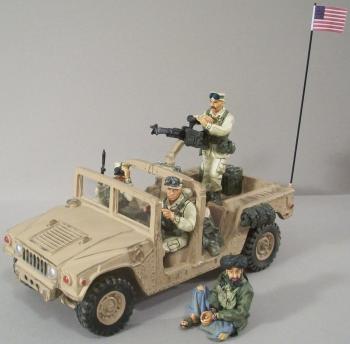 Special Forces Iraq/Afghanistan Humvee Patrol--single vehicle and four figures--RETIRED. - ONE AVAILABLE! #36861
