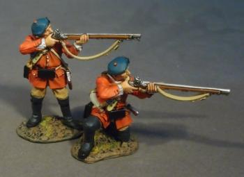 Image of Two British Skirmishing, 60th Royal Americans, Light Infantry Company, Battle of Bushy Run--two figures