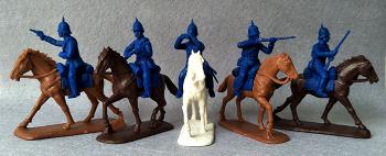 Zulu War Natal Mounted Auxiliary Carbineers--five mounted plastic figures Zulu War Natal Mounted Auxiliary Carbineers--five mounted plastic figures #37032