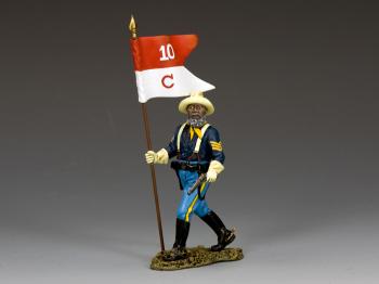 Buffalo Soldiers Sergeant with Guidon--single figure #37048