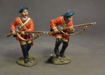Two British Charging, 60th Royal Americans, Light Infantry Company, Battle of Bushy Run--two figures #0