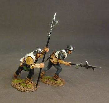 Two Billmen Set 2, The Retinue of Rhys Ap Thomas, The Battle of Bosworth Field, 1485, The Wars of the Roses, 1455-1487—two figures #37173