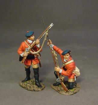 Image of Two British Skirmishing #3, 60th Royal Americans, Light Infantry Company, Battle of Bushy Run--two figures 1763—two figures