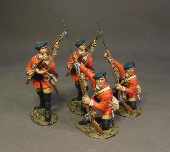 Image of Four British Skirmishing #3, 60th Royal Americans, Light Infantry Company, Battle of Bushy Run--four figures